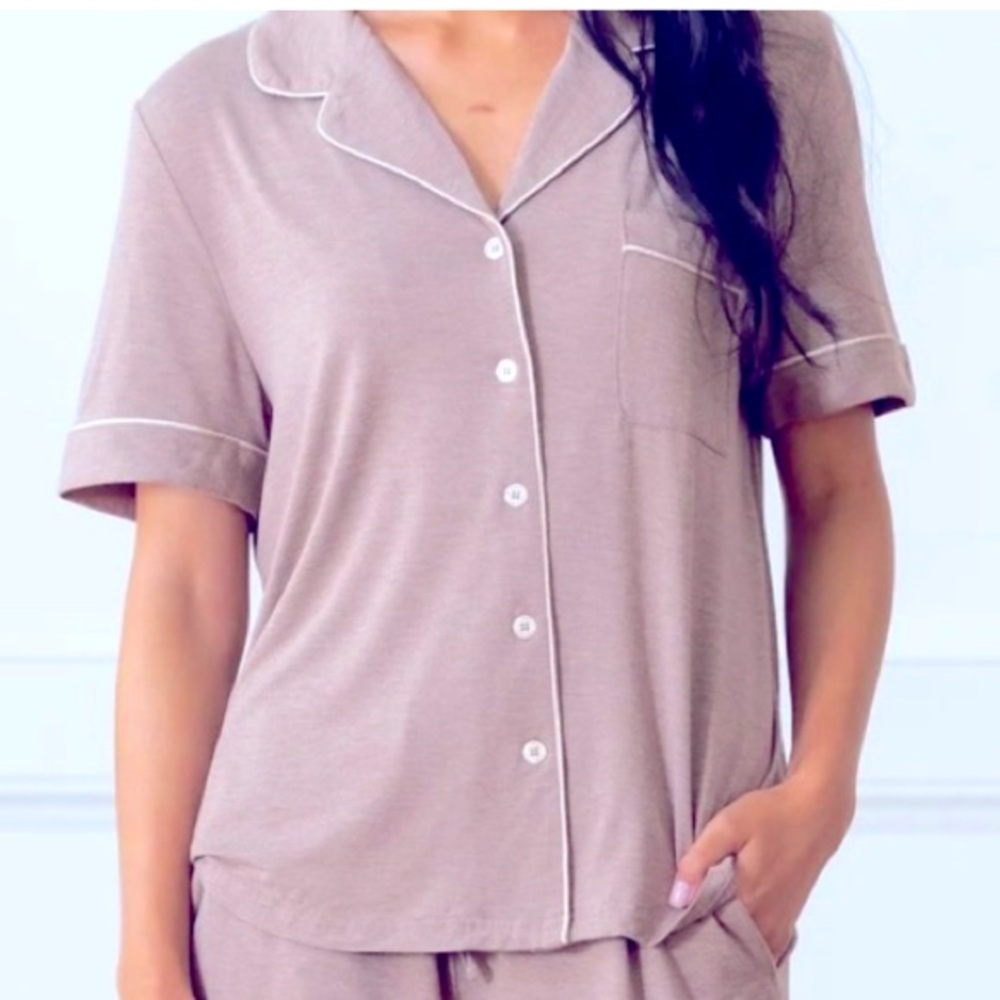 New!~Cozy Earth Short Sleeve Bamboo Pajama Top ~Moisture Wicking ~Oprah Fave!